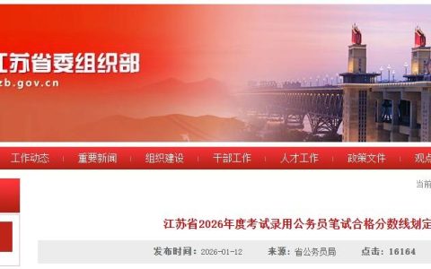 江苏省考成绩可查！笔试合格分数线公布